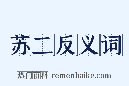 苏二反义词是什么意思的图片